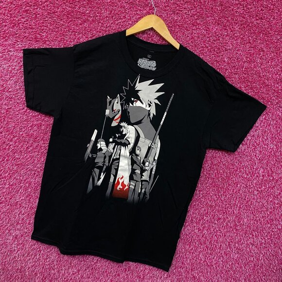 Naruto Shippuden ANBU Black Ops Kakashi Hokages Anime Tee L - Picture 3 of 4